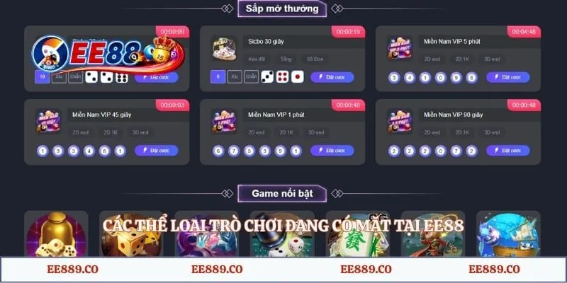 Trang chủ 4 Các thể loại trò chơi đang có mặt tại EE88