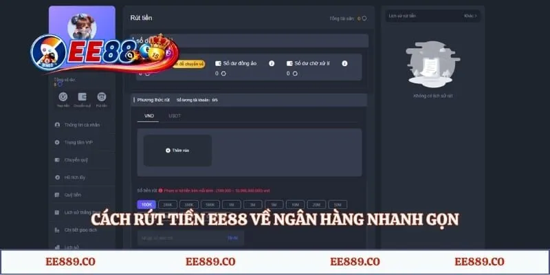 Trang chủ 8 Cách rút tiền EE88 về ngân hàng nhanh gọn