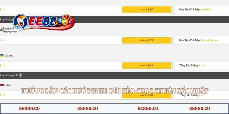 CMD Sports - Nơi Thỏa Mãn Niềm Đam Mê Cá Cược Thể Thao 4 Hướng dẫn các bước theo dõi kèo cược chuẩn xác nhất