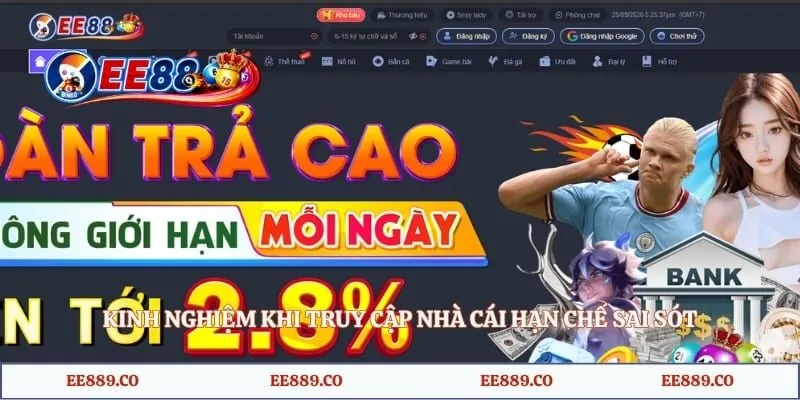 Đăng nhập EE88 1 Kinh nghiệm khi truy cập nhà cái hạn chế sai sót