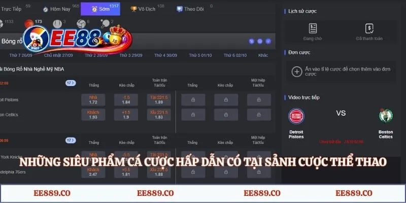 Những siêu phẩm cá cược hấp dẫn có tại sảnh cược thể thao