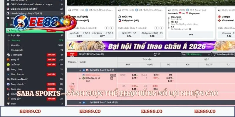 SABA Sports - Sảnh Cược Thể Thao Bùng Nổ Lợi Nhuận Cao