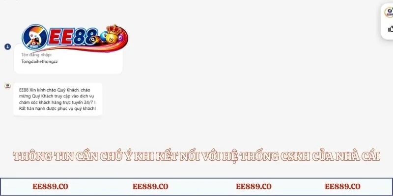 Thông tin cần chú ý khi kết nối với hệ thống CSKH của nhà cái