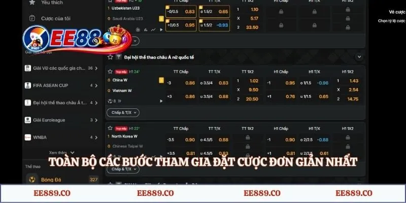 Toàn bộ các bước tham gia đặt cược đơn giản nhất