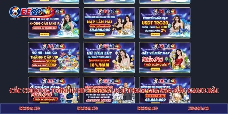 Các chương trình khuyến mãi khi tham gia ván đấu game bài